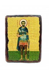 Икона Анатолий Никомедийский под старину (13 х 17,5 см), арт IDR-570