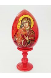 Яйцо пасхальное Икона Владимирской Божьей Матери, арт ИРГ-Я-12