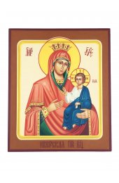 Икона Божья Матерь Иверская рукописная ковчег 18 на 21, арт ИРГ-236