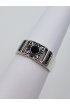 кольцо серебряное с черным фианитом, арт ТС-К-231 кольцо серебряное с черным фианитом, арт ТС-К-231