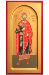 Икона Вячеслав Чешский мерная рукописная арт. МИГ-089