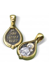 Нательный образок Тихвинская икона БМ, арт нп-пд-сз-095