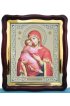 Храмовая икона Божья Матерь Владимирская в фигурном киоте с багетом 43 Х 50 см, арт ХБИ-006