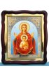 Храмовая икона Божьей Матери Знамение в фигурном киоте с багетом 43 Х 50 см, арт ХБИ-012