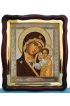 Храмовая икона Божья Матерь Казанская в фигурном киоте с багетом 43 Х 50 см, арт ХБИ-017