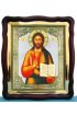 Храмовая икона Господь Вседержитель в фигурном киоте с багетом 43 Х 50 см, арт ХБИ-048