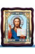 Храмовая икона Господь Вседержитель в фигурном киоте с багетом 43 Х 50 см, арт ХБИ-051
