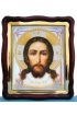Храмовая икона Спас Нерукотворный в фигурном киоте с багетом 43 Х 50 см, арт ХБИ-054