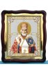 Храмовая икона Николай Чудотворец в фигурном киоте с багетом 43 Х 50 см, арт ХБИ-074