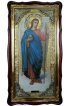 Храмовая икона Архангел Гавриил ростовая в фигурном киоте 61 Х 112  см, арт ХБИ-097