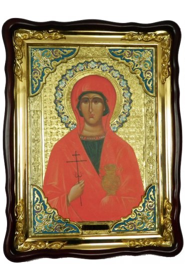Храмовая икона Анастасия Узорешительница в фигурном киоте 60 Х 80 см, арт ХБИ-108