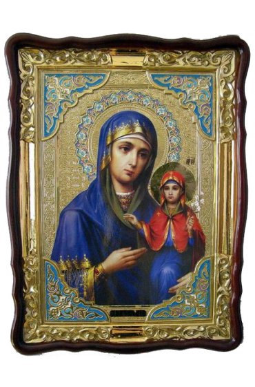 Храмовая икона Анна Праведная в фигурном киоте 60 Х 80 см, арт ХБИ-112
