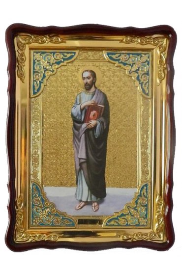 Храмовая икона Иаков Алфеев Апостол в фигурном киоте 60 Х 80 см, арт ХБИ-119