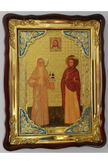Храмовая икона Варвара и Елизавета в фигурном киоте 60 Х 80 см, арт ХБИ-157