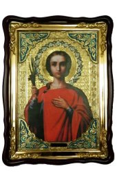 Храмовая икона Вонифатий мученик в фигурном киоте 60 Х 80 см, арт ХБИ-180