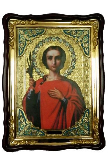 Храмовая икона Вонифатий мученик в фигурном киоте 60 Х 80 см, арт ХБИ-180