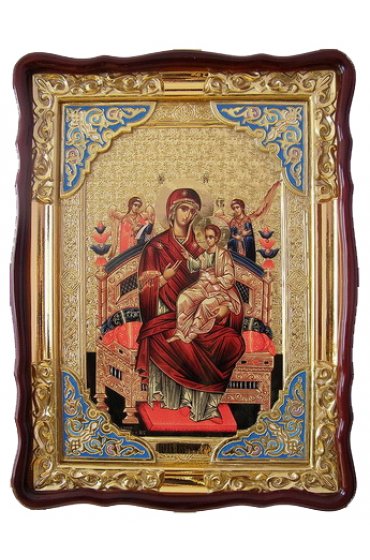 Храмовая икона Божья Матерь Всецарица (Пантанасса) в фигурном киоте 60 Х 80 см, арт ХБИ-185