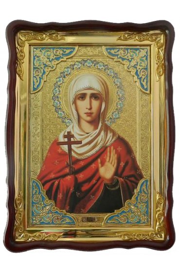 Храмовая икона Галина Мученица в фигурном киоте 60 Х 80 см, арт ХБИ-187