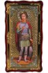 Храмовая икона Георгий Победоносец ростовая в фигурном киоте 61 Х 112 см, арт ХБИ-189