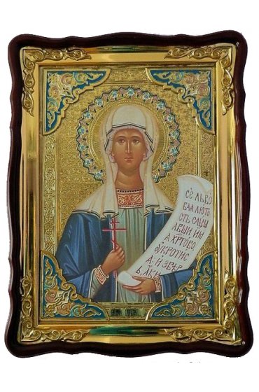 Храмовая икона Дарья Мученица в фигурном киоте 60 Х 80 см, арт ХБИ-194