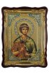 Храмовая икона Дмитрий Солунский с мечом в фигурном киоте 60 Х 80 см, арт ХБИ-196