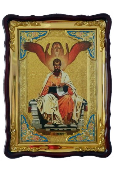 Храмовая икона Марк Евангелист в фигурном киоте 60 Х 80 см, арт ХБИ-203