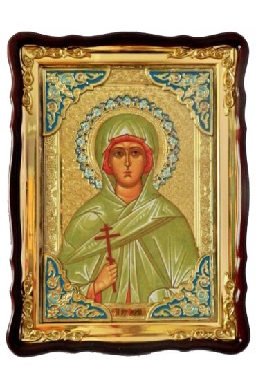 Храмовая икона Зинаида Тарсийская Мученица в фигурном киоте 60 Х 80 см, арт ХБИ-215