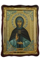 Храмовая икона Зоя Мученица в фигурном киоте 60 Х 80 см, арт ХБИ-217
