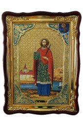 Храмовая икона Иоанн Сочавский в фигурном киоте 60 Х 80 см, арт ХБИ-234