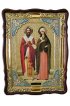 Храмовая икона Киприан и Иустина в фигурном киоте 60 Х 80 см, арт ХБИ-241
