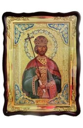 Храмовая икона Константин Равноапостольный в фигурном киоте 60 Х 80 см, арт ХБИ-246