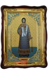 Храмовая икона Лаврентий Римский Архидиакон в фигурном киоте 60 Х 80 см, арт ХБИ-252