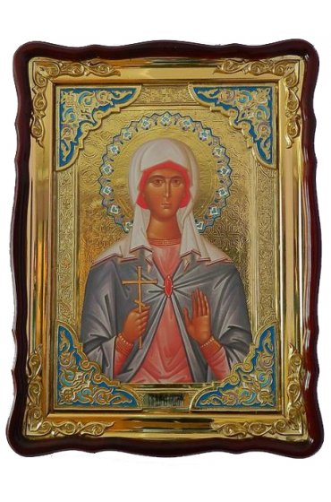 Храмовая икона Лидия Мученица в фигурном киоте 60 Х 80 см, арт ХБИ-255