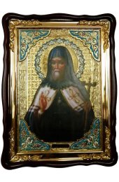 Храмовая икона Митрофан Воронежский в фигурном киоте 60 Х 80 см, арт ХБИ-264