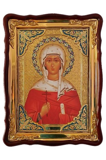 Храмовая икона Наталия Мученица в фигурном киоте 60 Х 80 см, арт ХБИ-269