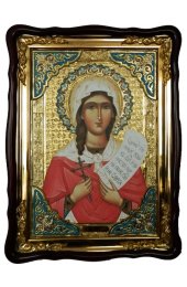 Храмовая икона Ника Мученица в фигурном киоте 60 Х 80 см, арт ХБИ-277