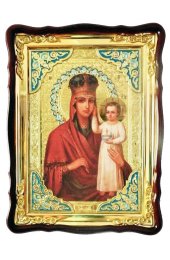 Храмовая икона Божья Матерь Призри на Смирение в фигурном киоте 60 Х 80 см, арт ХБИ-298