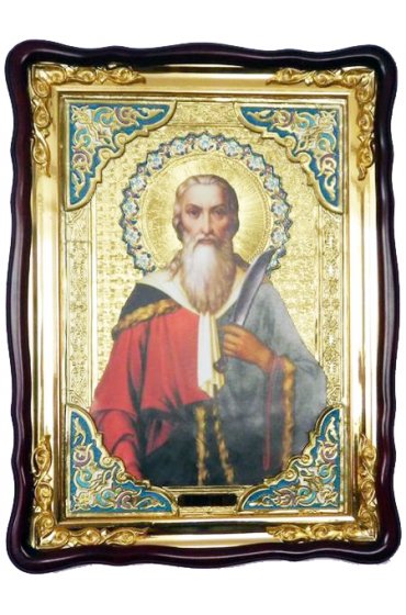 Храмовая икона Илья Пророк в фигурном киоте 60 Х 80 см, арт ХБИ-300