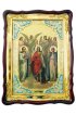 Храмовая икона Собор Архангела Михаила в фигурном киоте 60 Х 80 см, арт ХБИ-319