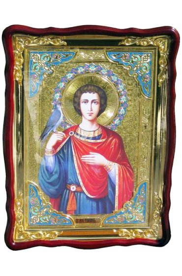 Храмовая икона Трифон Мученик в фигурном киоте 60 Х 80 см, арт ХБИ-338