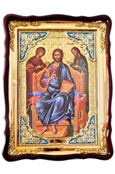 Храмовая икона Царь Царем в фигурном киоте 60 Х 80 см, арт ХБИ-351
