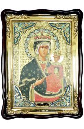 Храмовая икона Божья Матерь Ченстоховская в фигурном киоте 60 Х 80 см, арт ХБИ-354