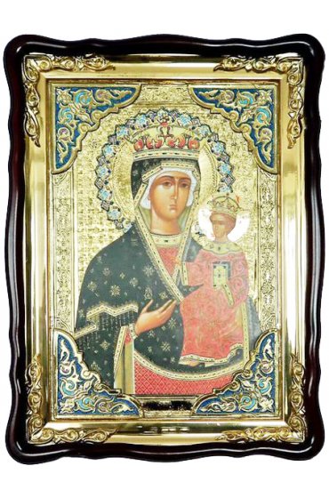 Храмовая икона Божья Матерь Ченстоховская в фигурном киоте 60 Х 80 см, арт ХБИ-354