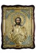 Храмовая икона Господь Вседержитель в ризе и фигурном киоте 60 Х 80 см, арт ХБИ-361