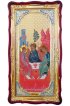 Храмовая икона Троица ростовая в фигурном киоте 61 Х 112 см, арт ХБИ-431