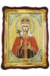 Храмовая икона Евфросиния Великомученица в фигурном киоте 60 Х 80 см, арт ХБИ-445