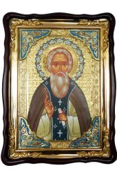 Храмовая икона Сильвестр Обнорский в фигурном киоте 60 Х 80 см, арт ХБИ-456
