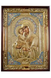 Храмовая икона Богородица Почаевская в прямом киоте с багетом 58 Х 79 см, арт ХБИ-527