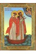 Икона Петр и Феврония в лодке, арт ДМИ-082