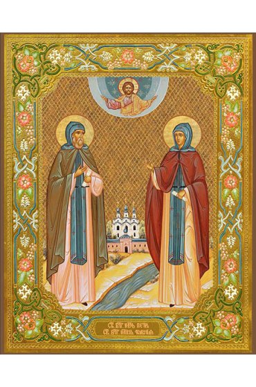 Икона Петр и Феврония в монашеских одеждах, арт ДМИ-084